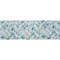 1 Yard Aqua Gray White Linen Fabric Medium Weight Airy Leaves 58 inch Width